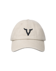 Luxury Western Golf apparel Beige cap with a black logo on a white background