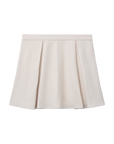 Luxury Western Golf apparel Beige pleated skirt on a white background