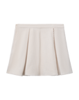 Luxury Western Golf apparel Beige pleated skirt on a white background