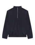 Luxury Western Golf apparel Black half-zip sweatshirt on a white background