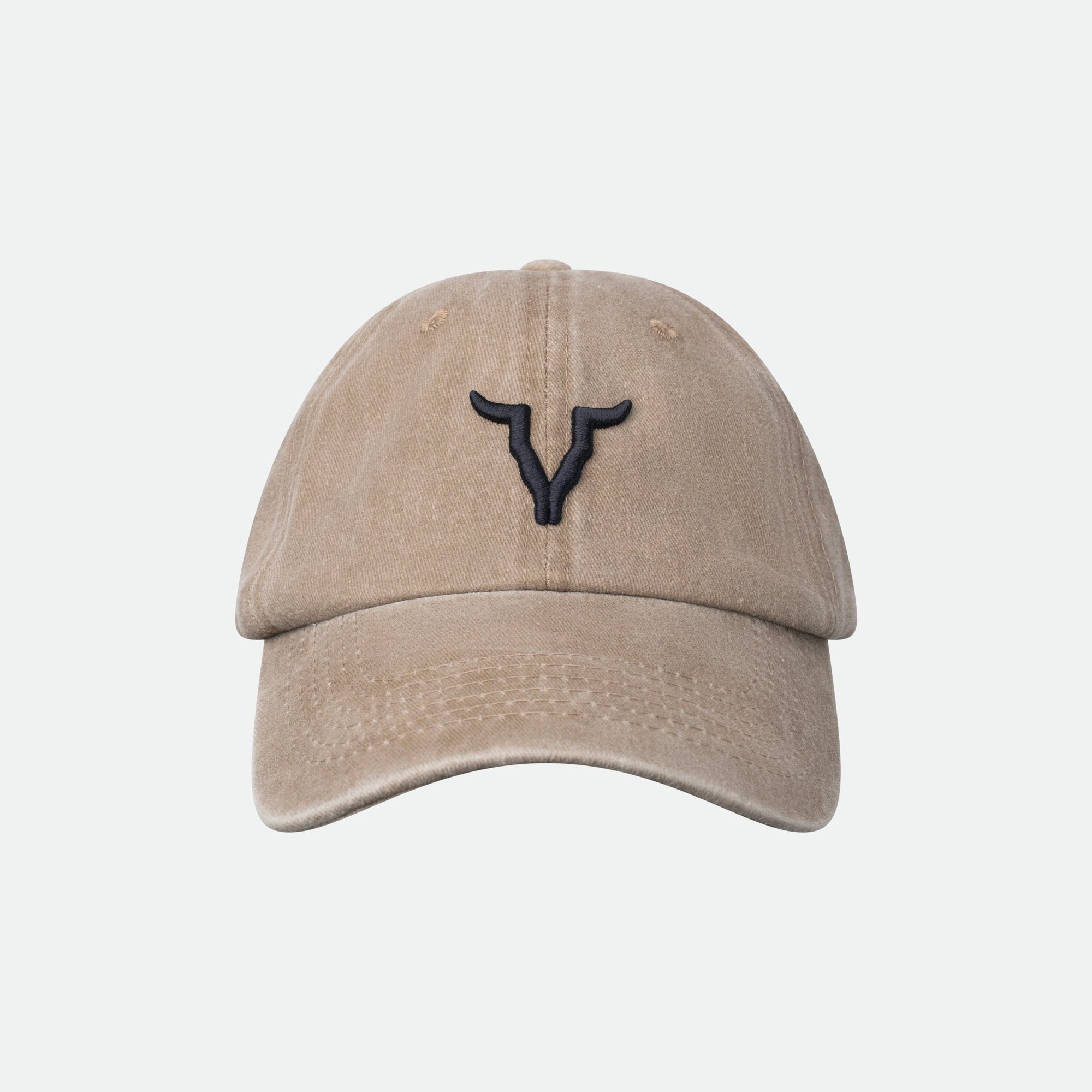 Luxury Western Golf apparel Beige cap with a dark logo on a light gray background
