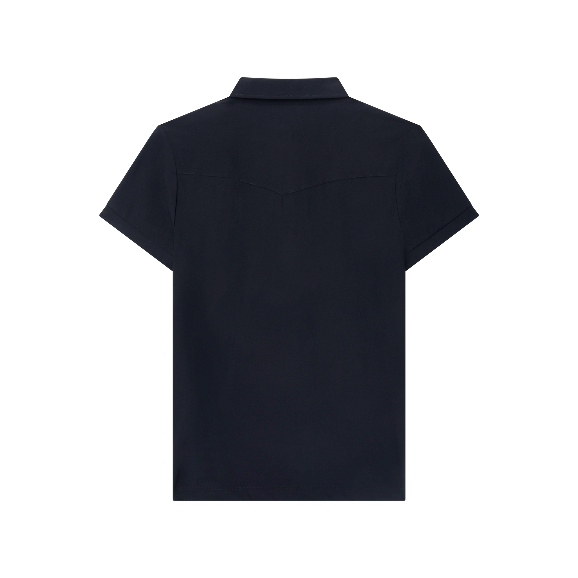 Luxury Western Golf apparel Black polo shirt on a white background