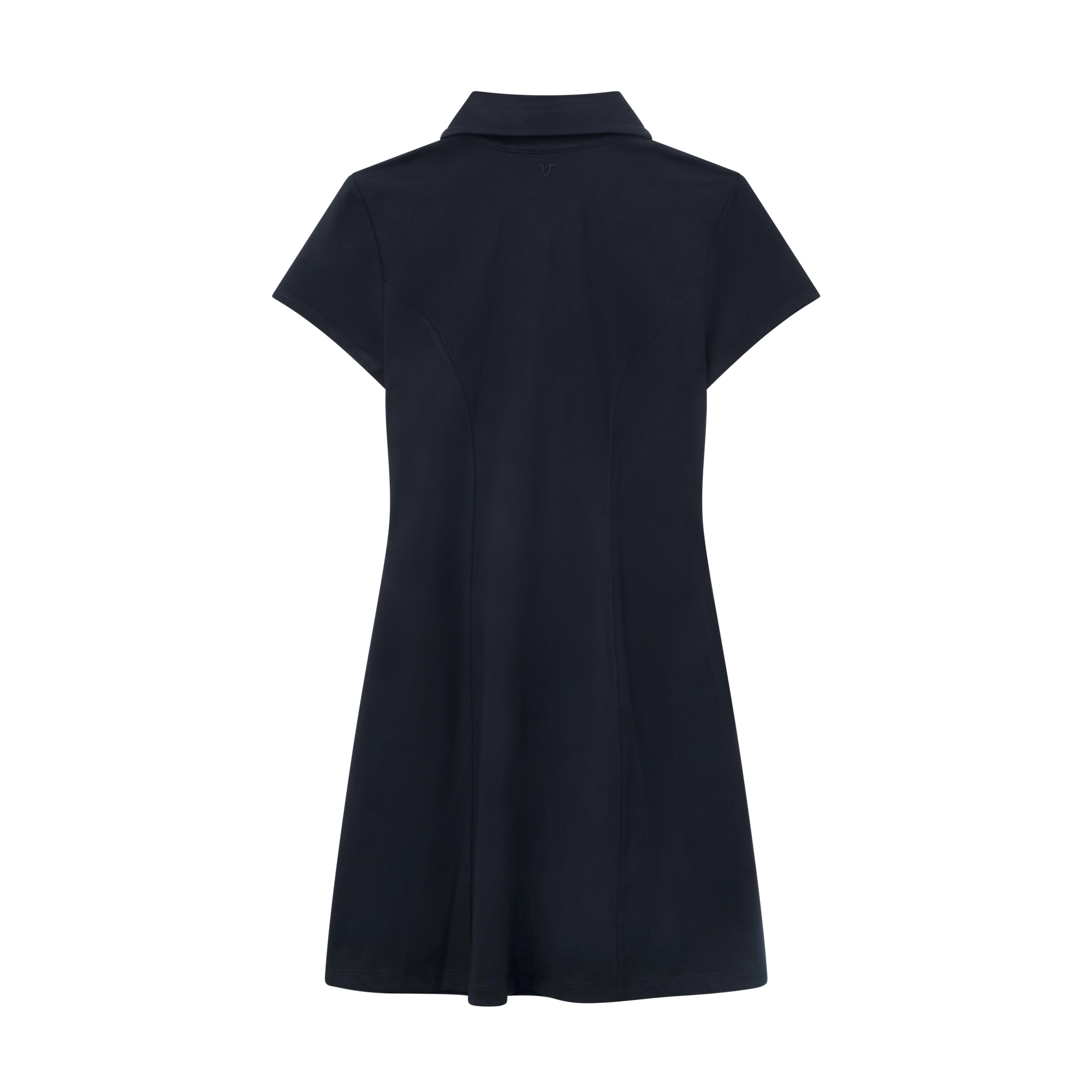 Luxury Western Golf apparel Black dress with short sleeves on a white background