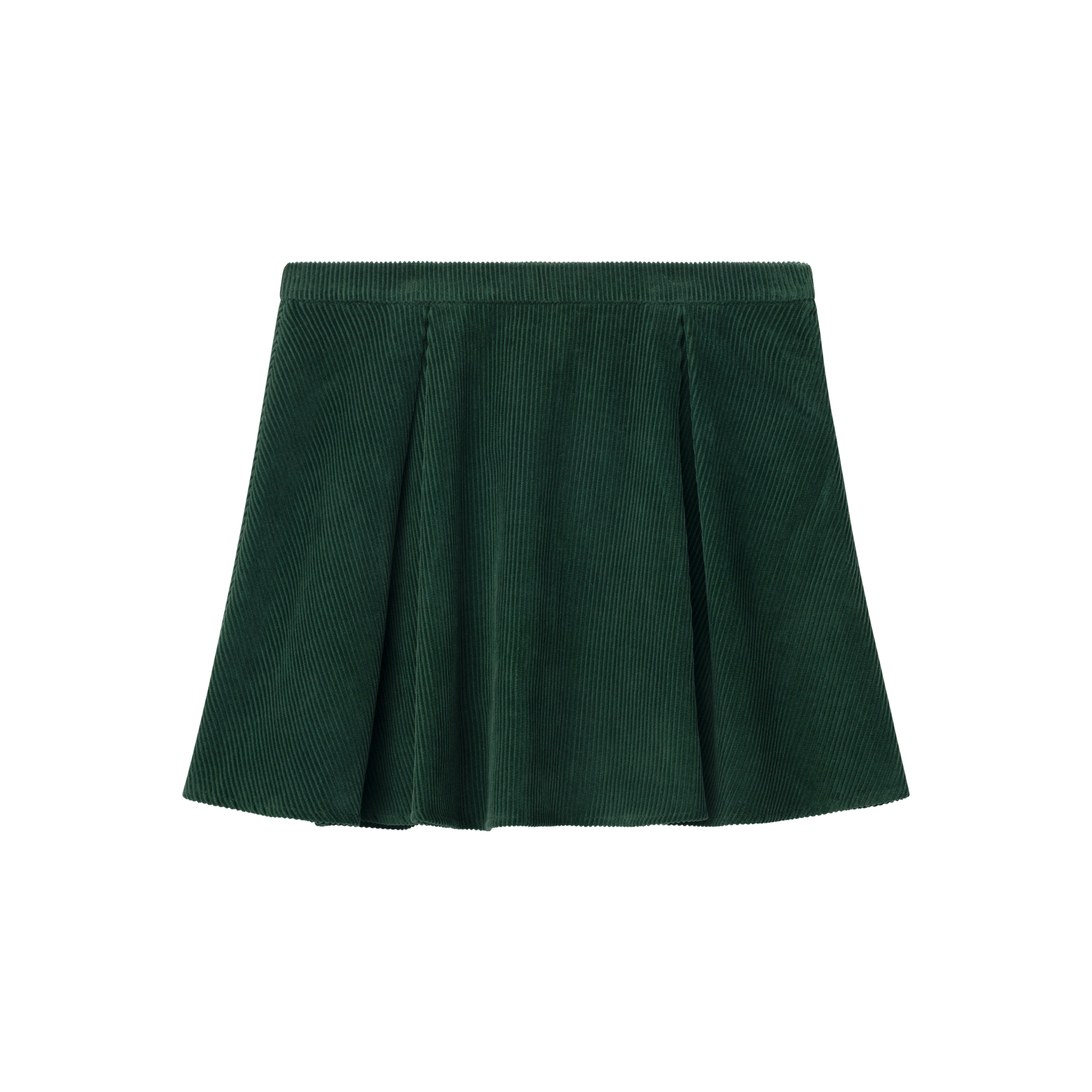 Luxury Western Golf apparel Green pleated skirt on a white background