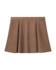 Luxury Western Golf apparel Brown pleated skirt on a white background