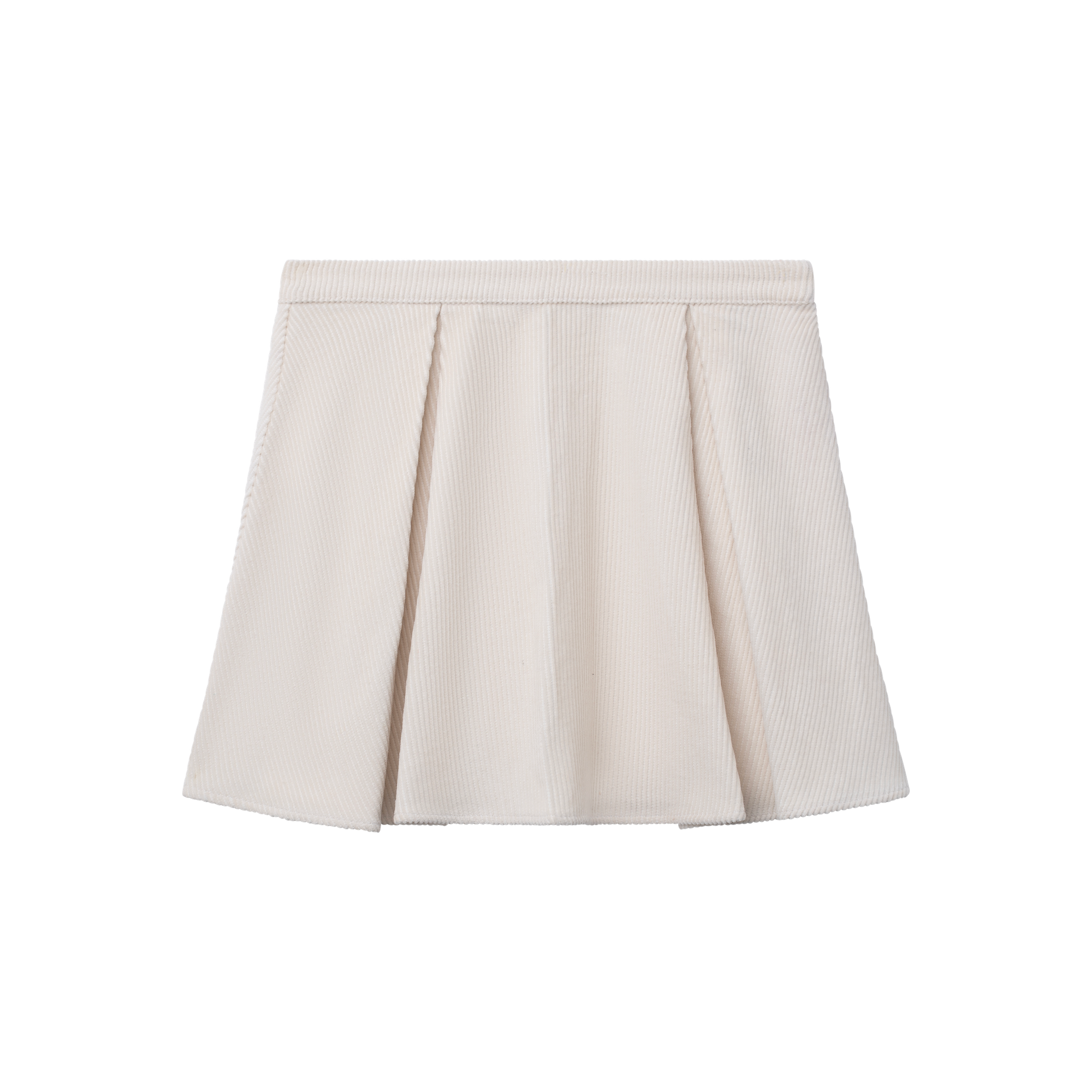 Luxury Western Golf apparel Beige pleated skirt on a white background