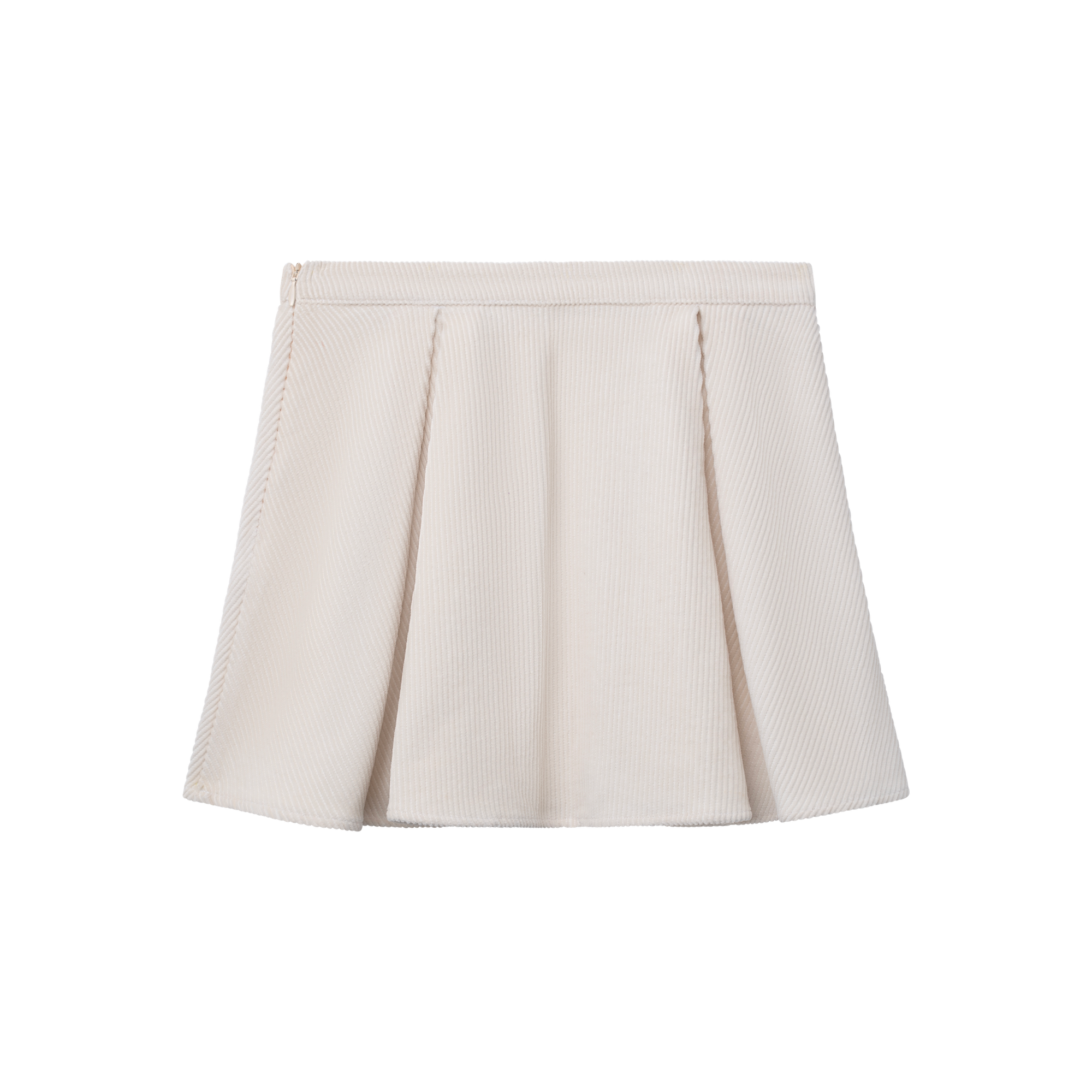 Luxury Western Golf apparel Beige pleated skirt on a white background