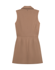 Brown sleeveless dress on a white background