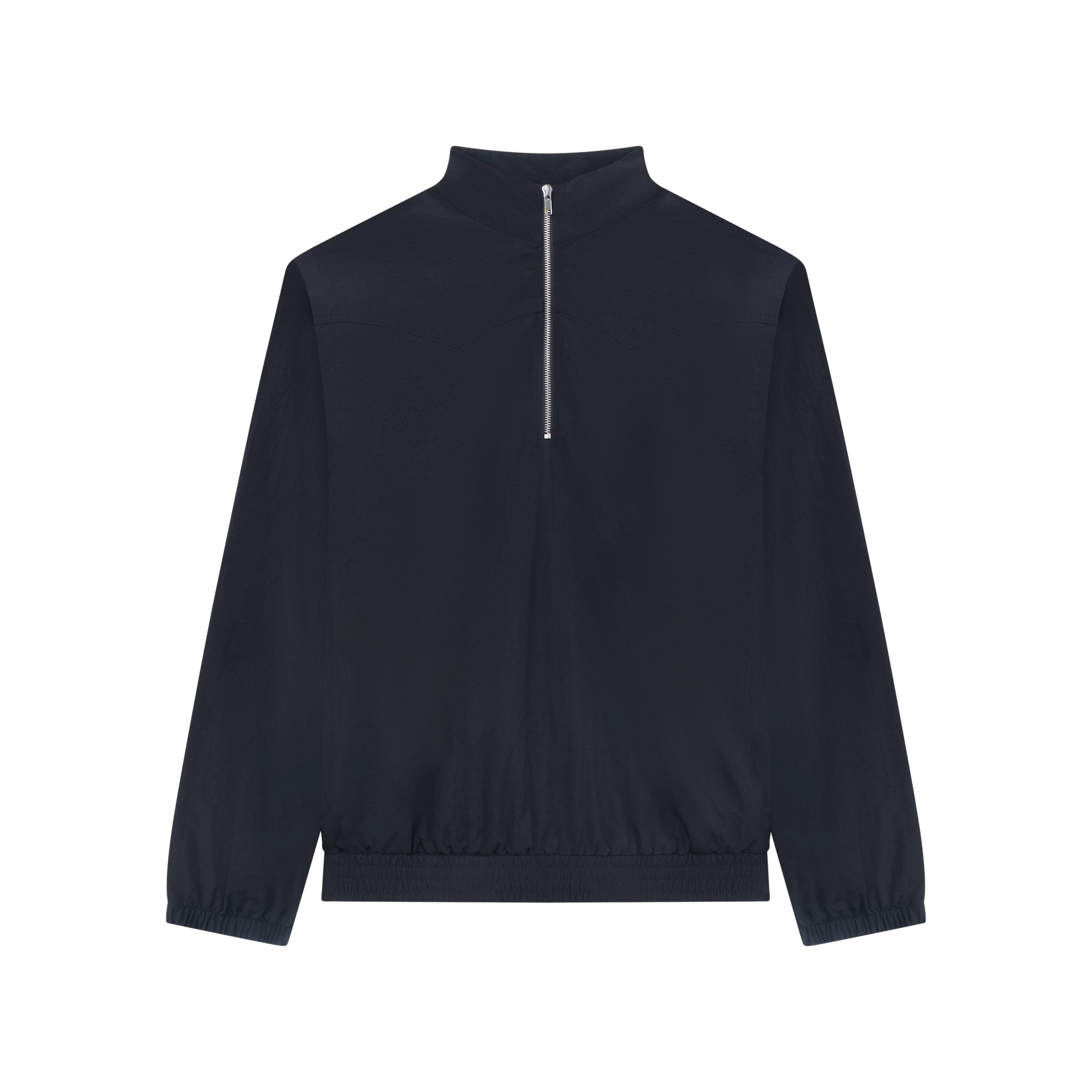 Luxury Western Golf apparel Black half-zip sweatshirt on a white background