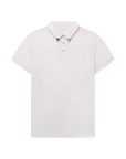 Luxury Western Golf apparel White polo shirt with a collar on a white background