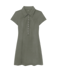 Luxury Western Golf apparel Green dress with short sleeves on a white background