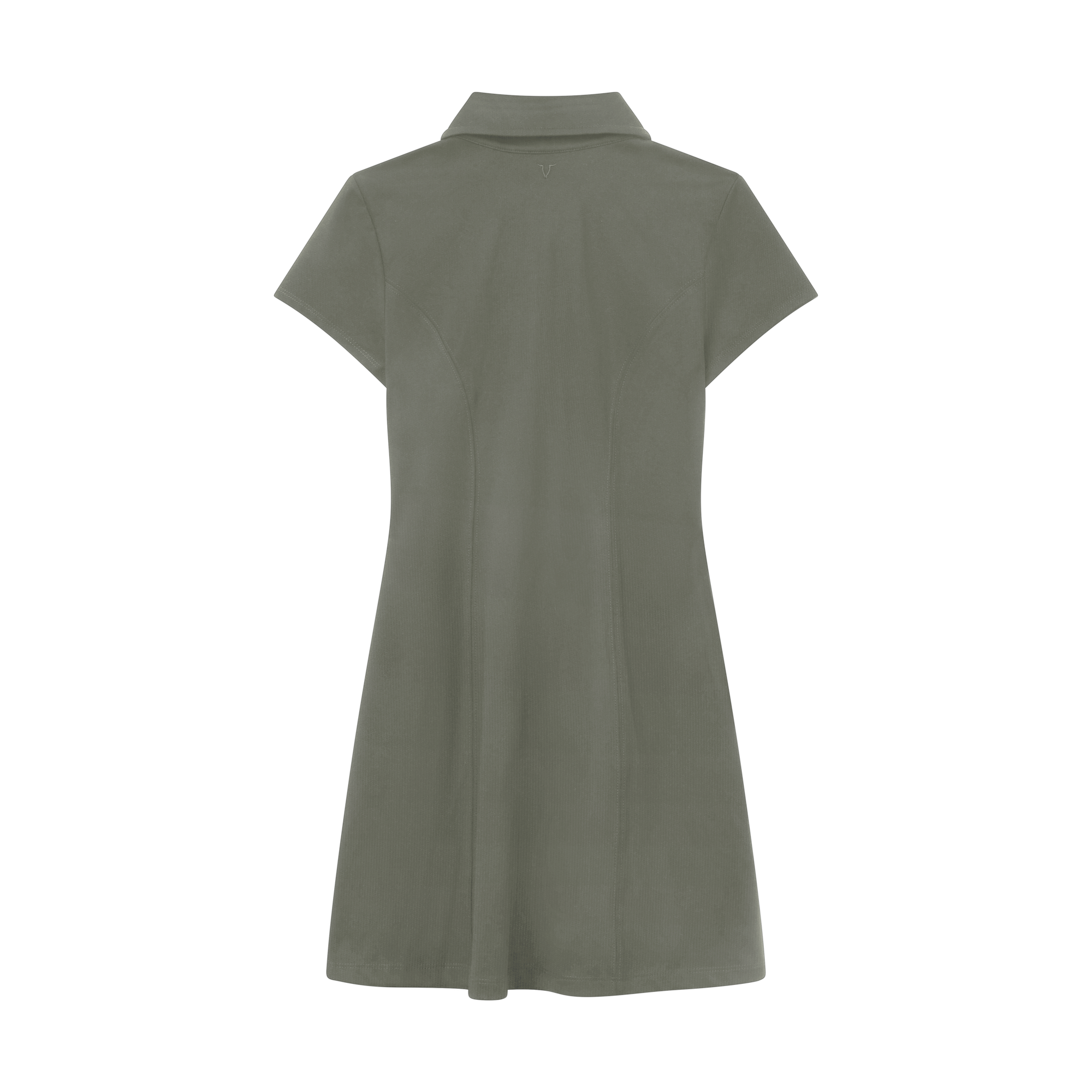 Luxury Western Golf apparel Green dress with a collar on a white background